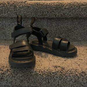 Dr. Martens Vossie J Sandals Girls Size 11 Black Toddler Little Kids